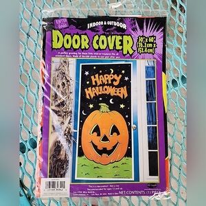 Halloween Indoor And Outdoor Pumpkin Jack O Lantern Door Cover Fun World 2012